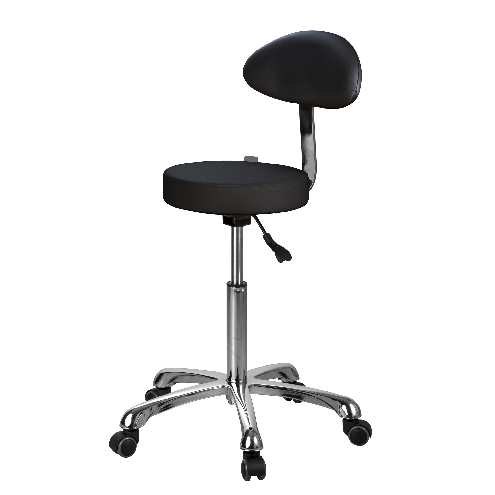 Luis+ stool with backrest in various colors Luis+ stool with backrest in various colors
