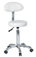 Luis+ stool with backrest in various colors