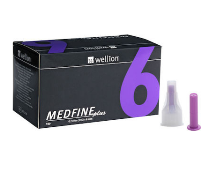 Wellion Medfine Plus Insulin Needles 6mm 100pcs