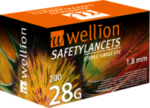 Βελόνες τρυπήματος ασφαλείας Wellion 28G-συσκευασία