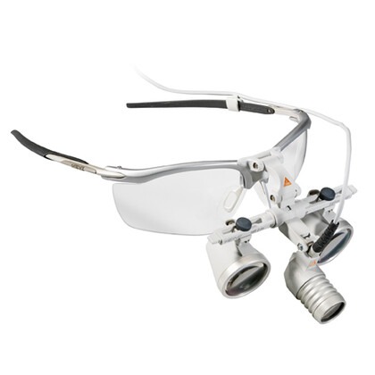 Διόφθαλμες λούπες Heine HR - 2.5x με S-Frame και φωτισμό LED Loupelight 2