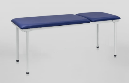 Examination bed straight headrest - round legs