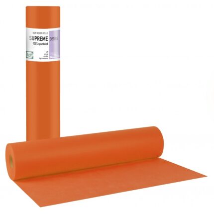 Ρολό εξεταστικού κρεβατιού πορτοκαλί non woven 60cm x 70m