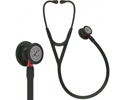 Στηθοσκόπιο Littmann Cardiology IV Black Black Finish Red Stem 6200 Στηθοσκόπιο Littmann Cardiology IV Black Black Finish Red Stem 6200