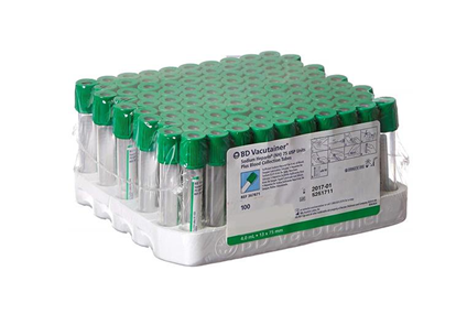 Φιαλίδια Vacutainer πλάσματος - 60 USP lithium heparin 4ml
