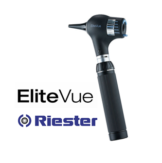 Riester EliteVue F.O. LED Otoscope - Type C handle alkaline batteries