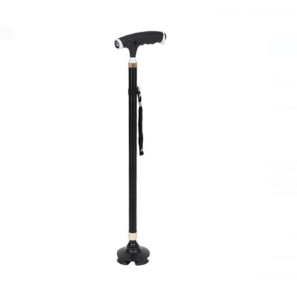 Four-legged walking stick with LED light