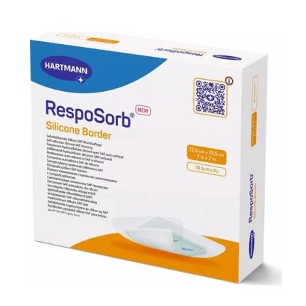 Αυτοκόλλητα επιθέματα σιλικόνης Resposorb Silicone Border 17.5 x17.5cm Hartmann