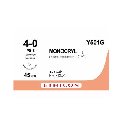 Ράμματα Monocryl 4/0 Y501G - 16mm