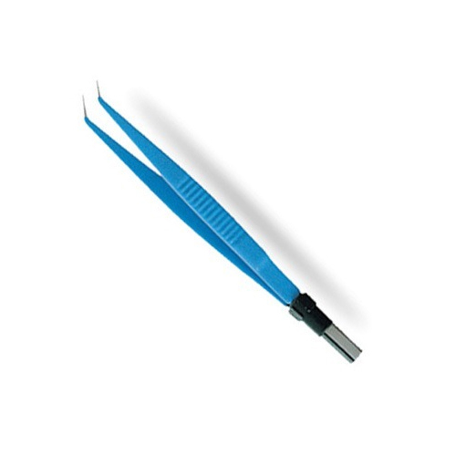 Bipolar diathermy forceps curved 15cm 1mm point Bipolar diathermy forceps curved 15cm 1mm point